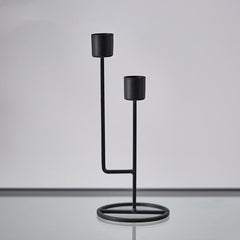 Iron Art Perforated Candlestick Table Decoration Candlelight Dinner Props