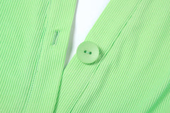 New Mint green Single Breasted open Back Slim Fit Dress for women