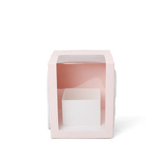 Single-sided Window Pvc Transparent Square Portable Flower Gift Box