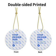 Home Decor Christmas Ceramic Round Pendant