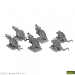 Bones Dungeon Dwellers: Giant Tomb Rats (6)