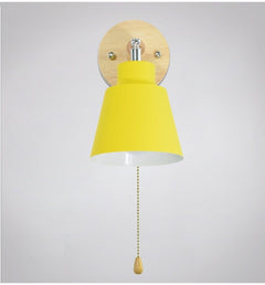 Macaron Bedside Lampshade Wooden Zipper