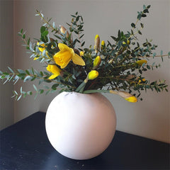 Light Luxury Round Ceramic Living Room Tabletop Vase Decoration Ornaments