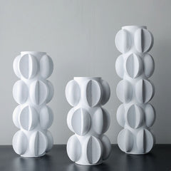 Special-shaped Ceramic Vase Three-piece Modern Minimalist Home Soft Decoration