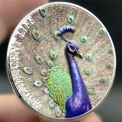 Peacock High-Relief Commemorative Coin – Unique Collectible for Coin Enthusiasts