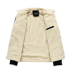 Men's Plus Fleece Jacket Fashion Warm Casual Jacket Trend Men's Clothing