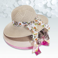 Faux Raffia Women's Sun HatSunscreen