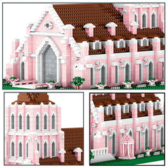 Building Blocks High Difficulty Giant Type Assembled Swan Lake Castle