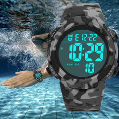 Multi Functional Waterproof Male Student Sports Electronic Watch