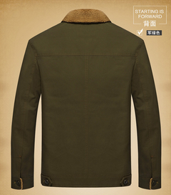 Winter plus velvet thick lapels uniforms air force one jacket jacket cotton clothing men