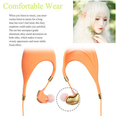 Cute Cartoon Earphone In Ear Headphones With Mic 3.5mm Wired Gaming Headset Cosplay Elf Ears Earphones Best Gift For Girls Kids