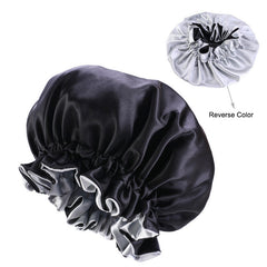 Double color lace night hat