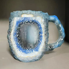 400ml Resin Mineral Crystal Coffee Mugs With Handles Elegant Fake Mineral Crystal Cup For Workplace Home Decor Christmas Gift Kitchen Gadgets