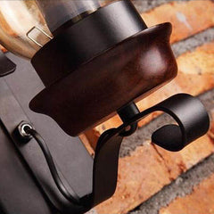 Retro industrial style wrought iron wall lamp