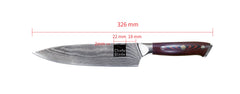 XINZUO 8 inch Chef Knives High Carbon Grade VG10 Japanese 73 layer Damascus Kitchen Knife Stainless Steel Gyuto Knife Rose Wood handle