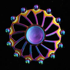 Electroplating colorful fingertip spinning top