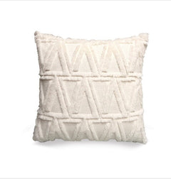 Plush Solid Color Sofa Pillowcase Living Room Cushion