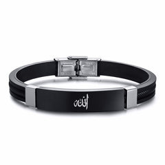 Stainless steel curved brand bracelet