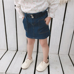 Bud waist denim skirt