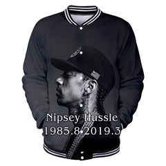 Trendy nipsey hussle casual 3D baseball uniform