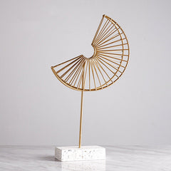 Iron Terrazzo Leaf Style Table Top Decoration
