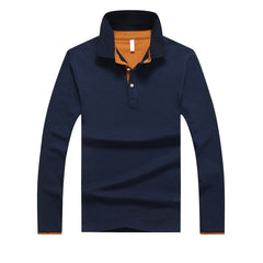Men's Long Sleeve Business Plus Size POLO Shirt