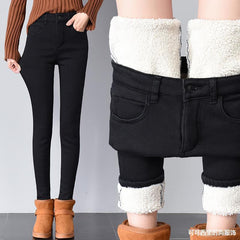 Cashmere jeans women's high waist