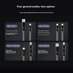 12m Lengthened Super Soft Liquid Four-in-one For Android Fast Charge Data Cable