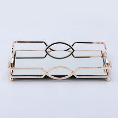 Desktop coffee table wrought iron storage tray