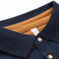 Men's Long Sleeve Business Plus Size POLO Shirt