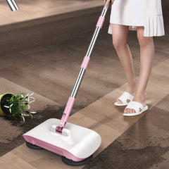Hand Push Sweeper with Dustpan - All-in-One Household Floor Mop for Easy Cleaning