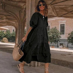 Loose plus size new big swing dress
