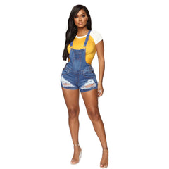European and American worn denim overalls
