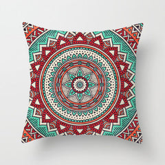 Ethnic style mandala pattern religious ceremony belief polyester pillowcase
