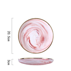 Pink Marble Phnom Penh Ceramic Dinner Plate