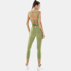 Two-piece yoga clothing suit