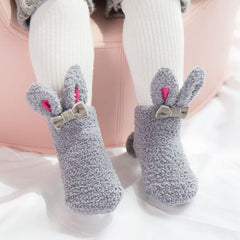 Autumn and winter coral velvet thickening plus velvet socks
