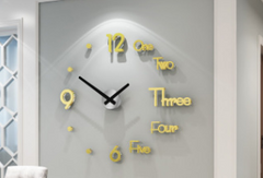3D Wall Sticker Clock