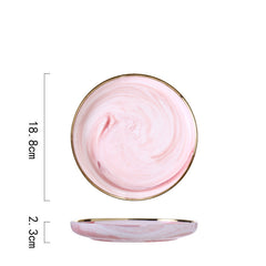 Pink Marble Phnom Penh Ceramic Dinner Plate