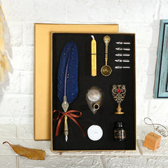 European Retro Creative Feather Dip Pen Gift Box Set