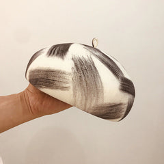 Simple graffiti brush color female wool felt hat