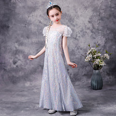 Girl's sequined gauze dress
