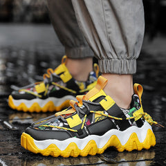 Low - Top Cloth Tie - Up Color Board Shoes For Men