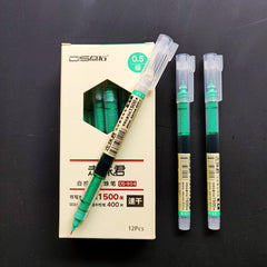 Dianshi Quick-Drying Gel Pen - Rollerball Straight Liquid Ink for Smooth Writing