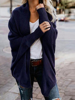 Bat Ssleeve Plus Size Knitted Cardigan Sweater