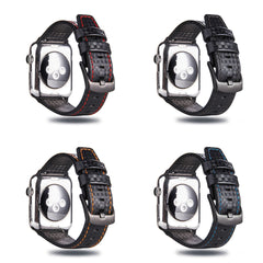 Compatible With  , High-end Carbon Fiber Leather Watch