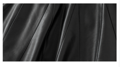 Autumn Winter New Style Children Foreign Style Korean Leather Skirt