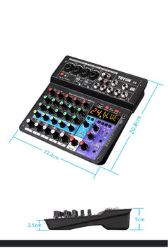 Bluetooth Sound Card Mixer Live Equipment Microphone Effector