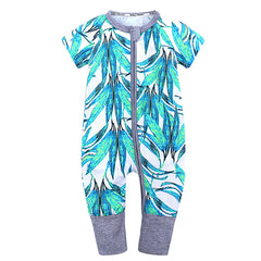 Boys And Girls Cotton Cartoon Bag Fart Clothes Baby Short Sleeved One Piece Baby Romper