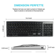 Tablet Phone Universal Digital Rechargeable Bluetooth Keyboard